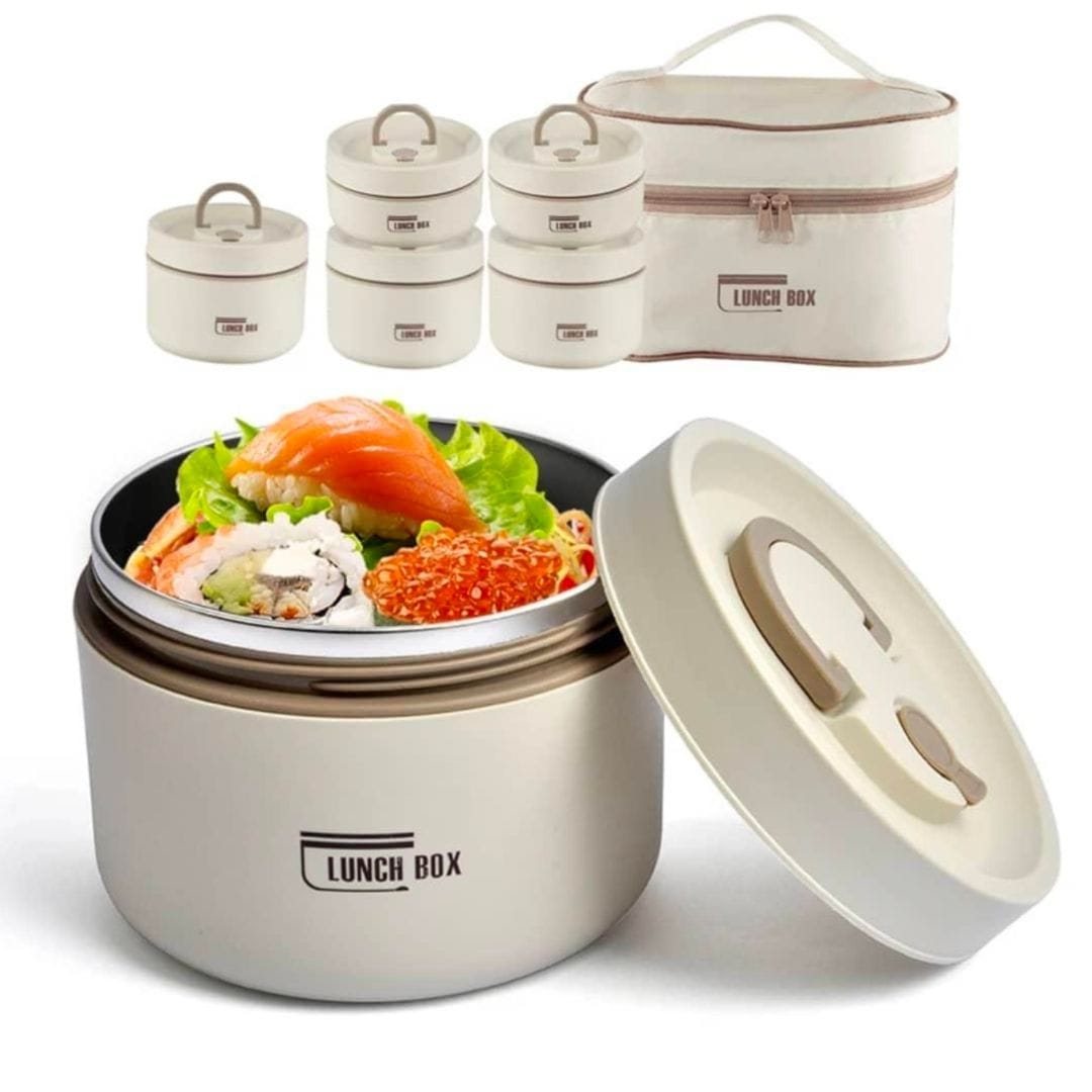 4 piece lunch box set with a bag