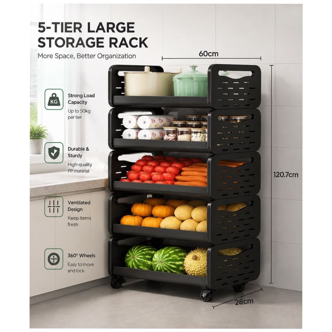 5 layer adjustable kitchen organizer