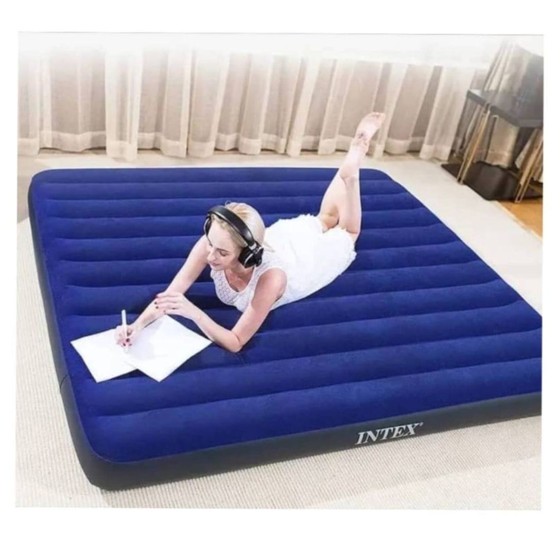 5x6 Inflatable Air Mattress with Free Electric Pump – Flocked Top & Portable Design