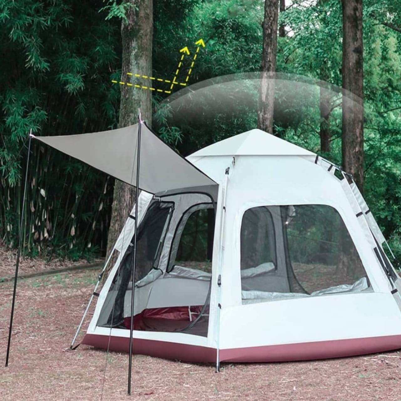 6 people automatic camping tent