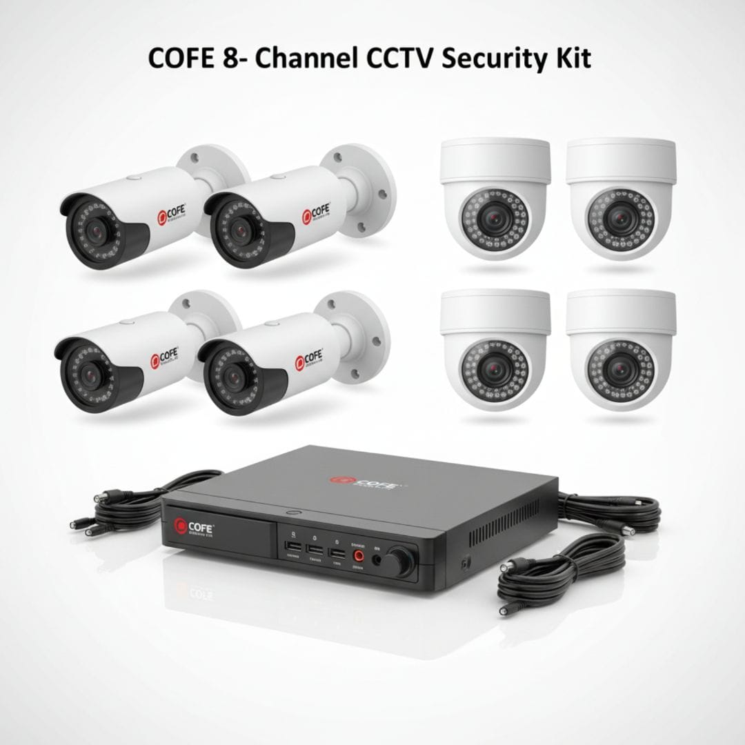 COFE 8 Channel CCTV Security Kit-Full Colour Night Vision