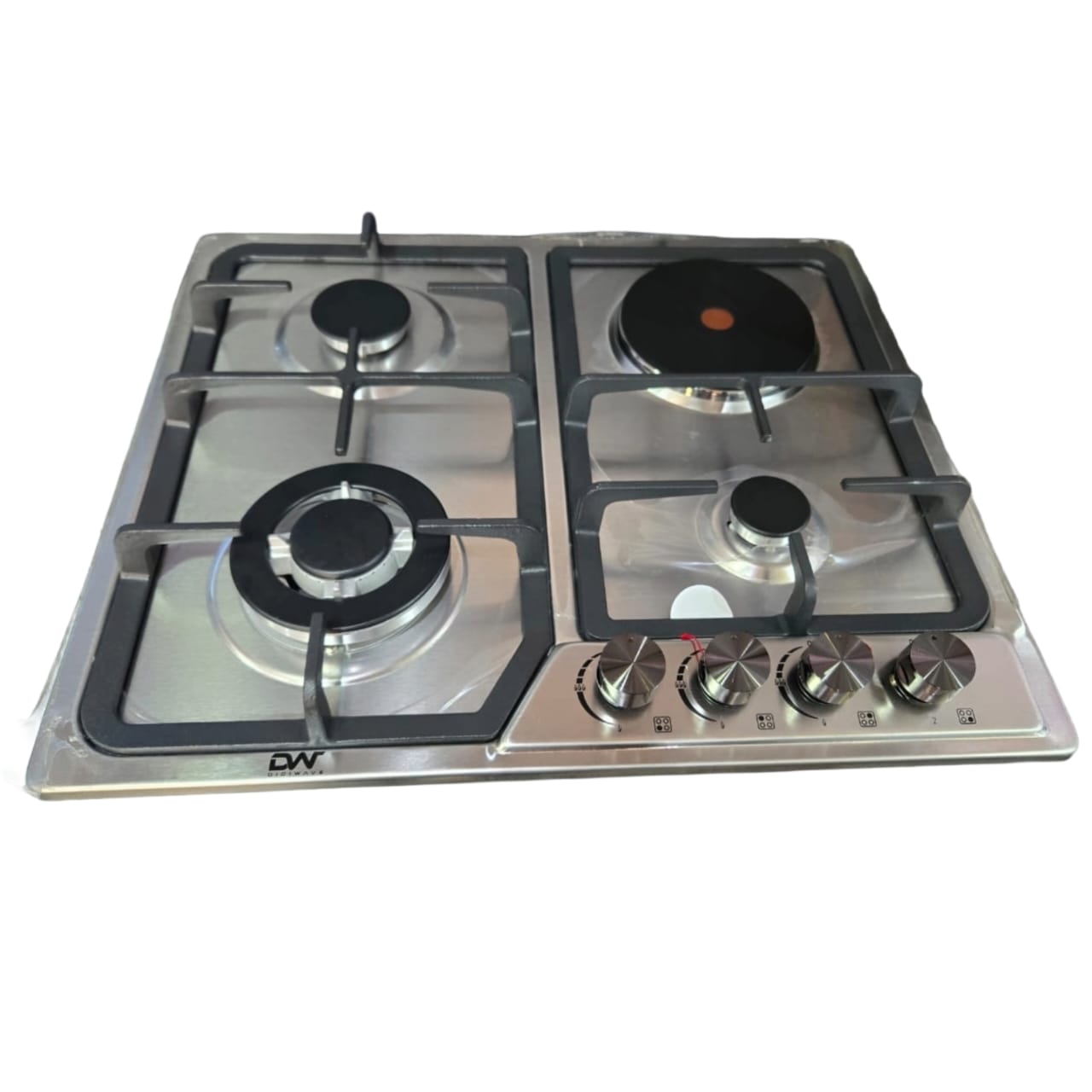 Digi wave 60cm top cooker - 3 gas burners and an electric plate