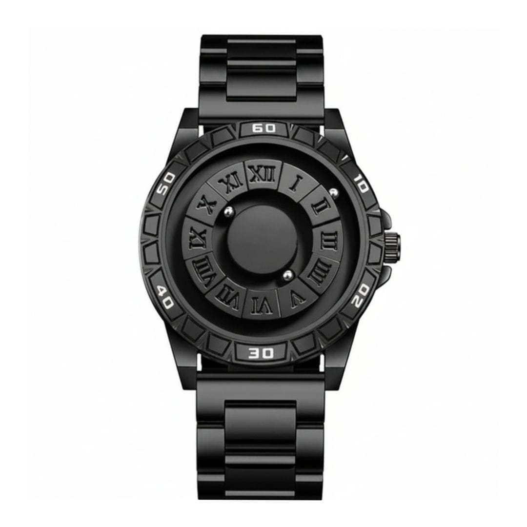 Dom magnetic Ball Bearing Watch- All Black Roman Numeral