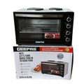 Geepas 60L mini oven with 2 hot plates