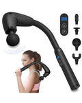 Multifunctional Electric Fascial Massage Hammer – Portable Handheld Body Massager with 4 Heads & 5 Speeds