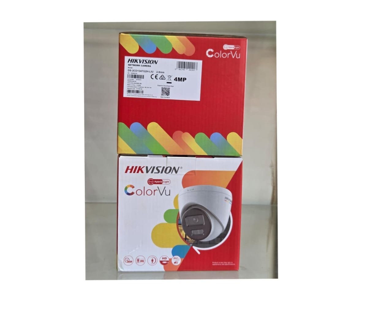 Hikvision DS-2CD1347G2H-LIU 4MP Smart Hybrid Light Turret IP Camera, Built-In Microphone, AI Human And Vehicle Detection
