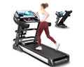 Home and commercial treadmill with speakers, USB port, Dumbells, massage belt, Body twister