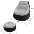 Inflatable chair with footrest