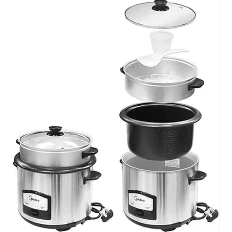 Midea 2.0L Rice Cooker With Steamer 750W, 2.95kg Rice.