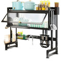 Stainless steel over the sink drying rack