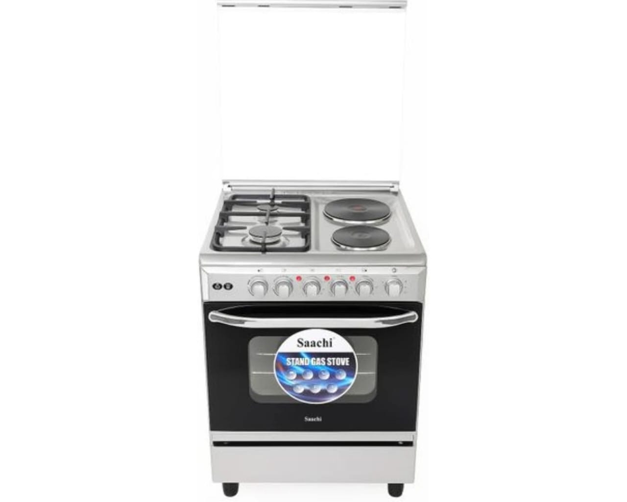 Saachi 60x60cm cooker - 2 gas burners + 2 electric plates