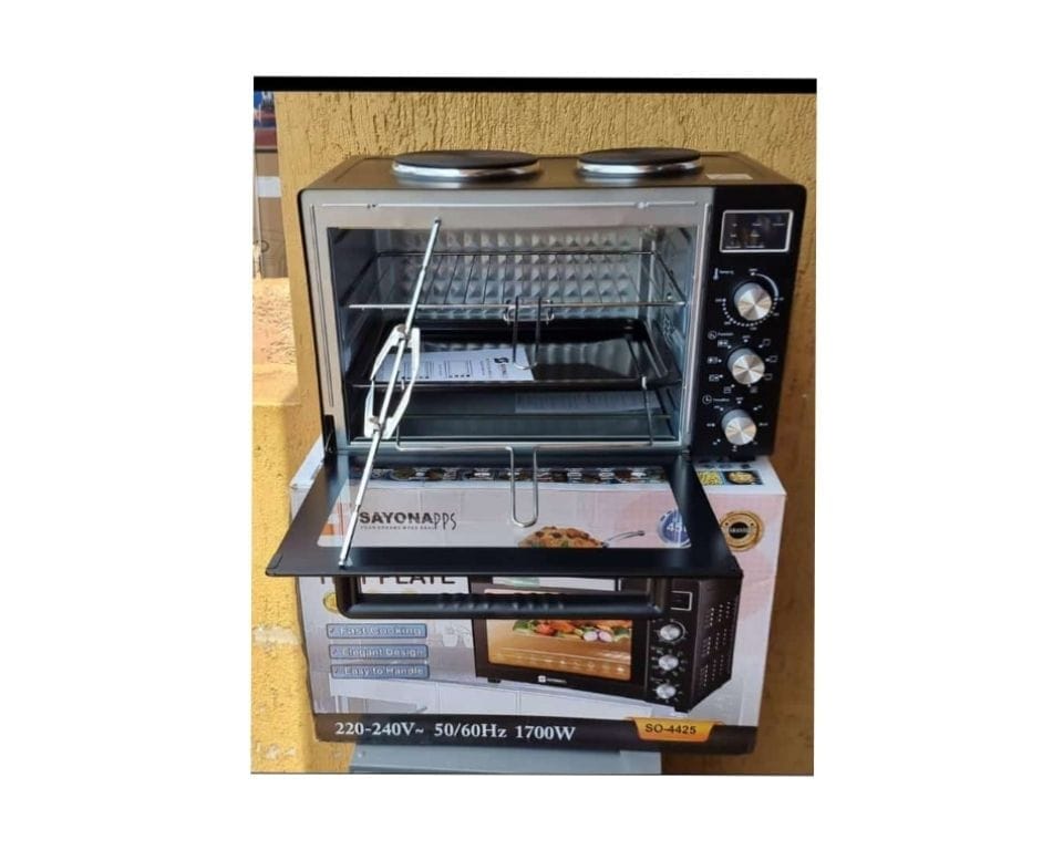 Sayona 45L convection mini oven with hot plates