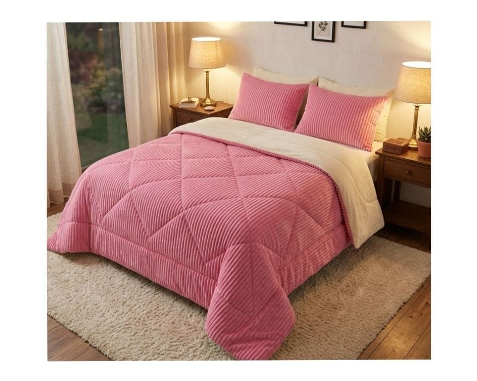 6x6 Turkish Velvet Duvet Set with Bedsheet & 2 Pillowcases