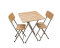 X-Shaped table with 2 chairs
