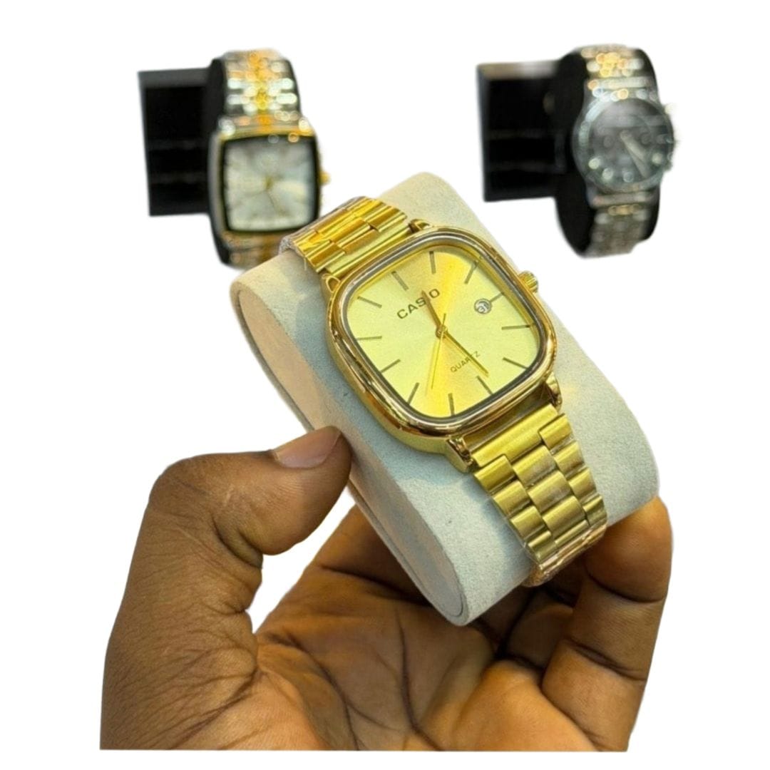 Casio Vintage Watch with metallic strap