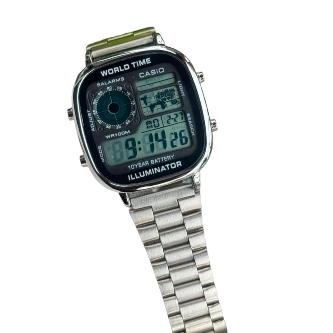 Casio Vintage Watch with metallic strap
