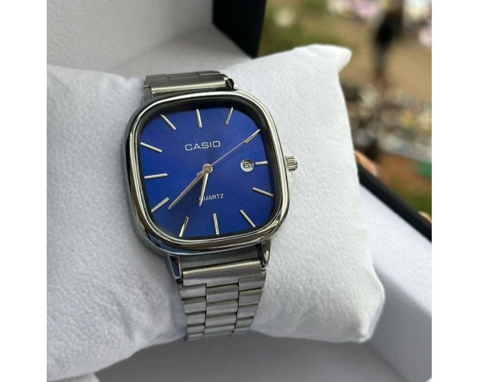 Casio Vintage Watch with metallic strap