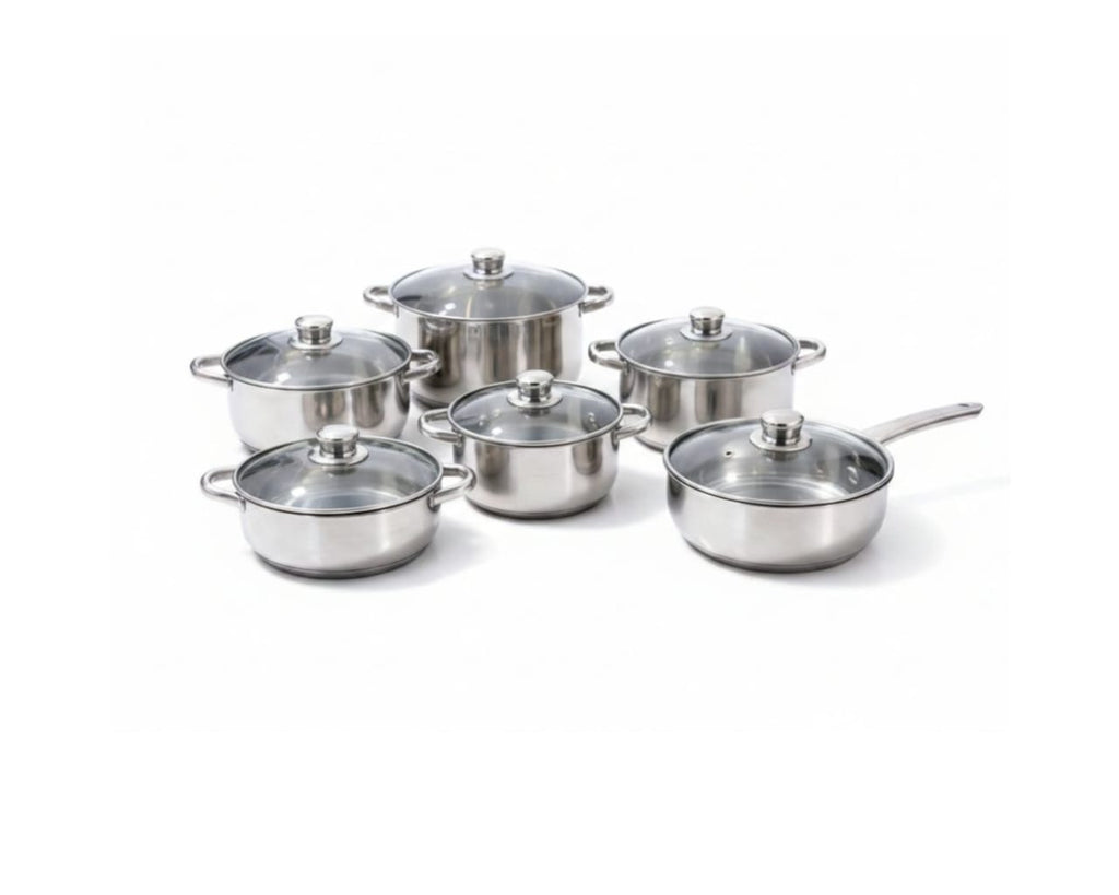 6 piece classic stainless steel cookware set