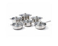 6 piece classic stainless steel cookware set
