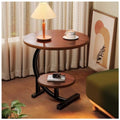 2 tier Classic Sofa/Bed Side Table - Brown