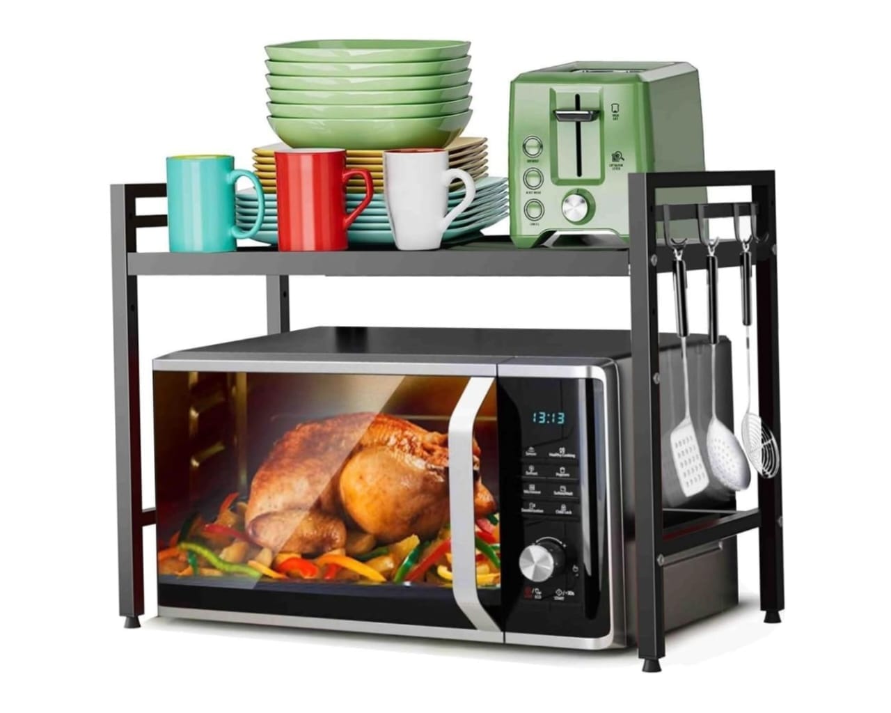 Classic microwave organiser and stand