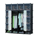 4 Column Plastic Wardrobe with Shoe Rack