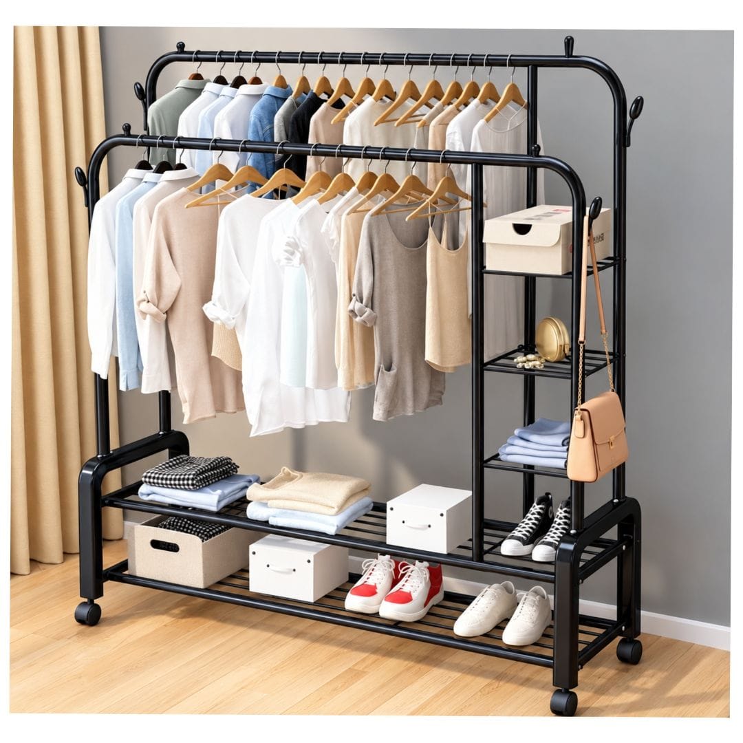 Classic, Multifunctional cloth and shoe rack