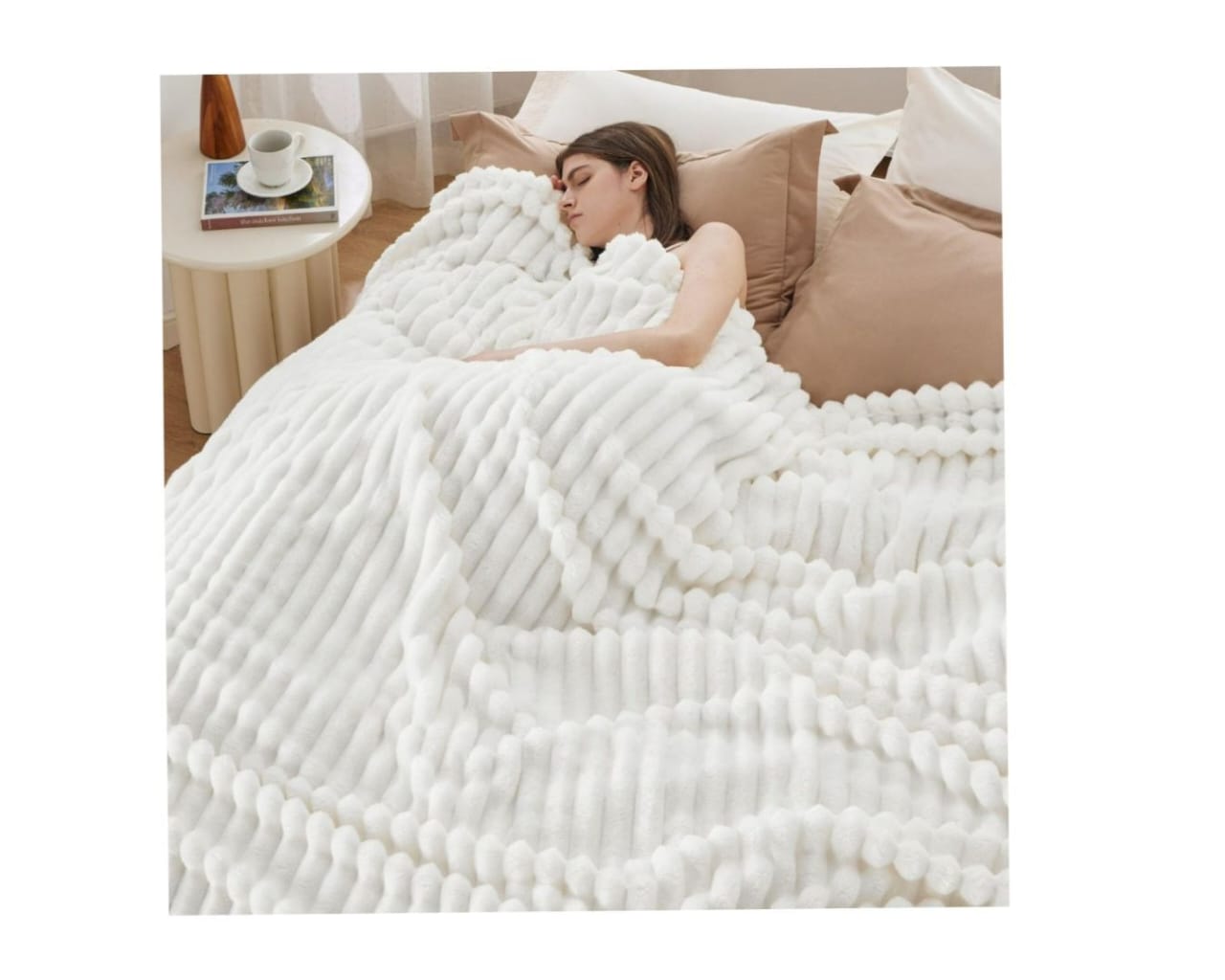 Soft blankets 6*6 cotton | White