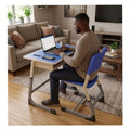 Adjustable, Classic Study Desk & Chair Set-Blue & Grey