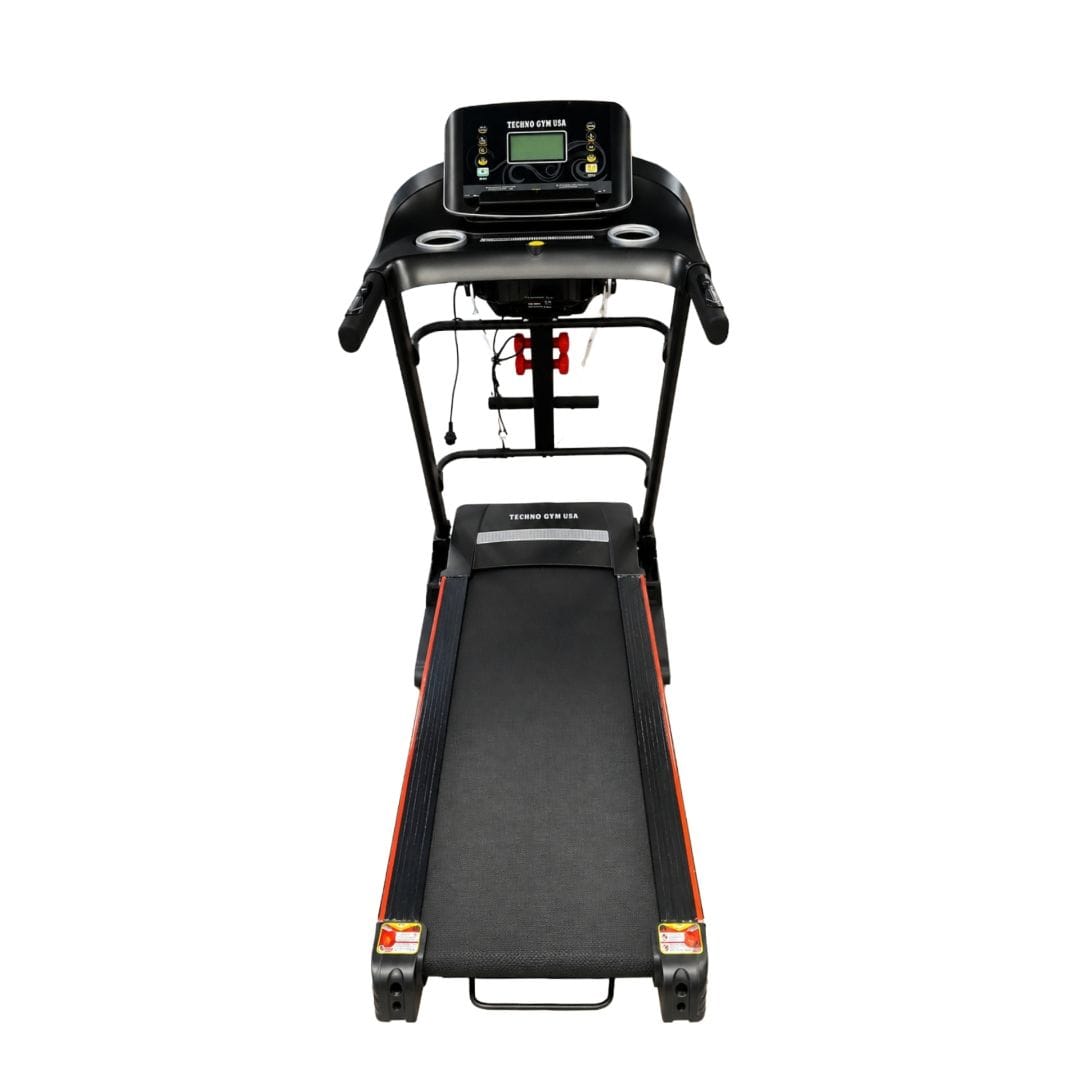 Home and Commercial Treadmill with speakers, USB port, Aux, Dumbells, Massage belt, waist massage